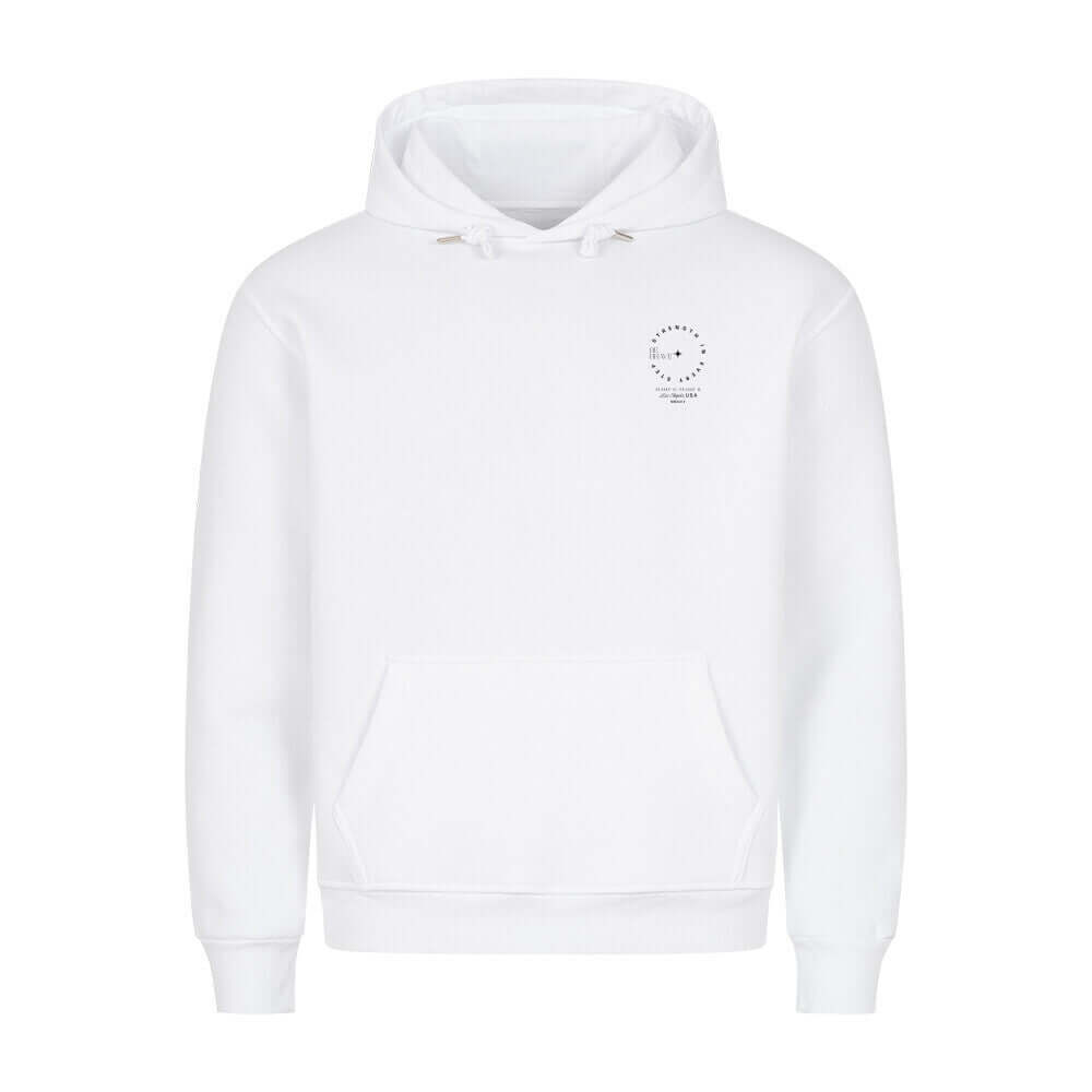 A hoodie with the phrase "Be brave" printed on the back in bold, stylish lettering. The hoodie features a relaxed fit, soft fabric, and a minimalist design, perfect for a casual and confident look.